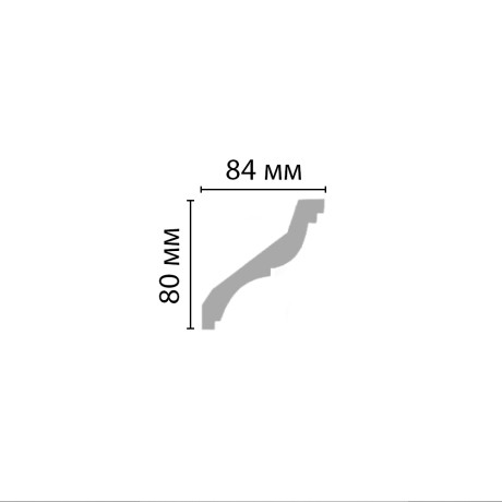 Плинтус потолочный гладкий DECOMASTER 96120F гибкий (80*85*2400мм)